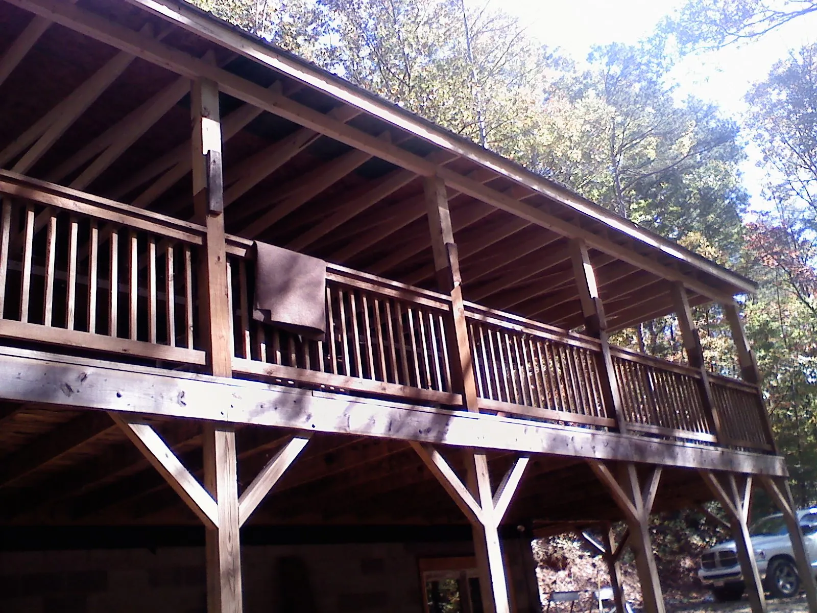 Timber framing under a new elevated porch and deck — Roof Leak Repair in Index by Roofing Brothers